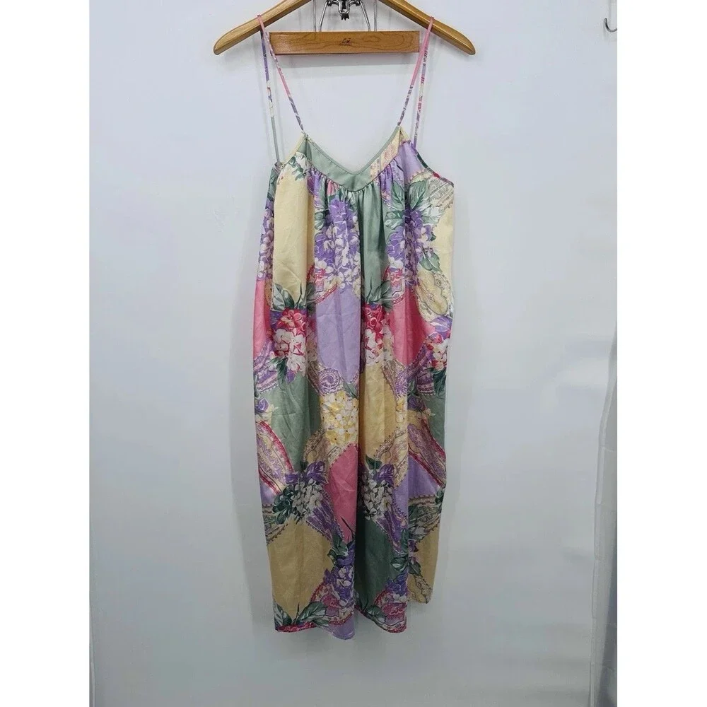 1960’s Vintage Mary McFadden House Dress‎ Kaftan Muu Muu Floral Print size M